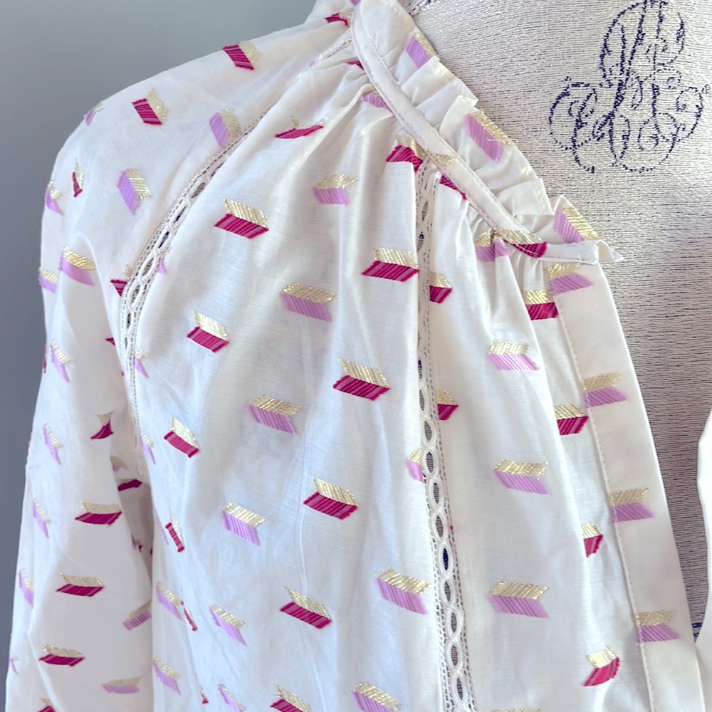 J. crew Point Sur metallic blouse NWT - Picture 3 of 10